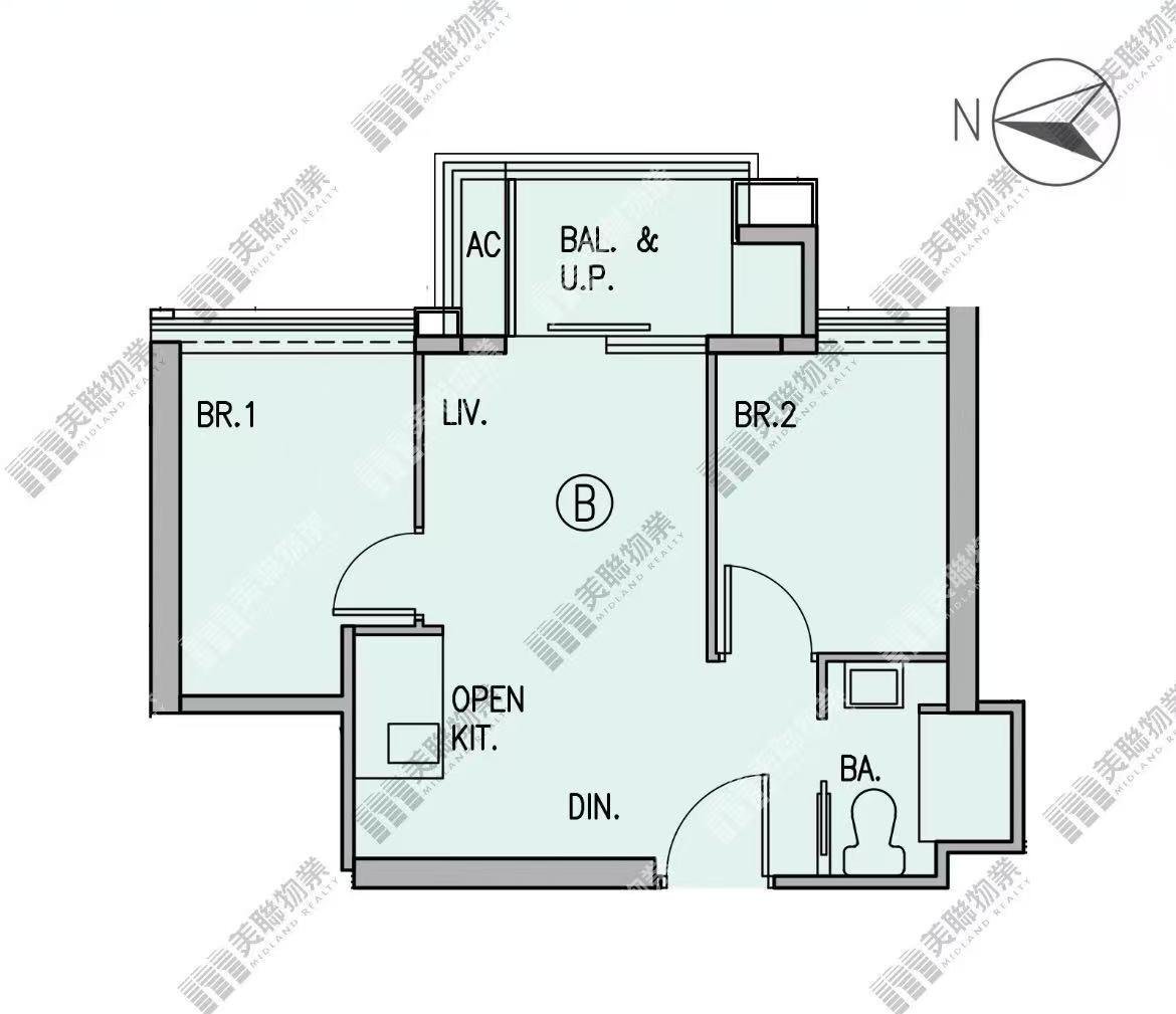 柏蔚森2房戶型圖則